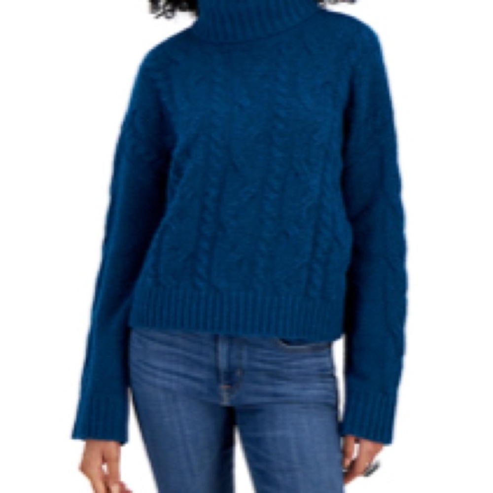 Brand New With Tags Juniors' Cable-Knit Turtleneck Sweater.